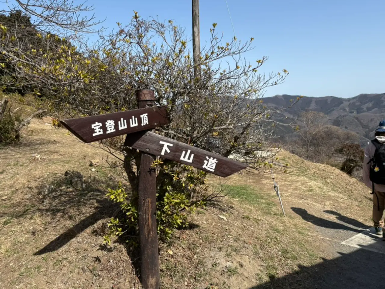 下山道の標識