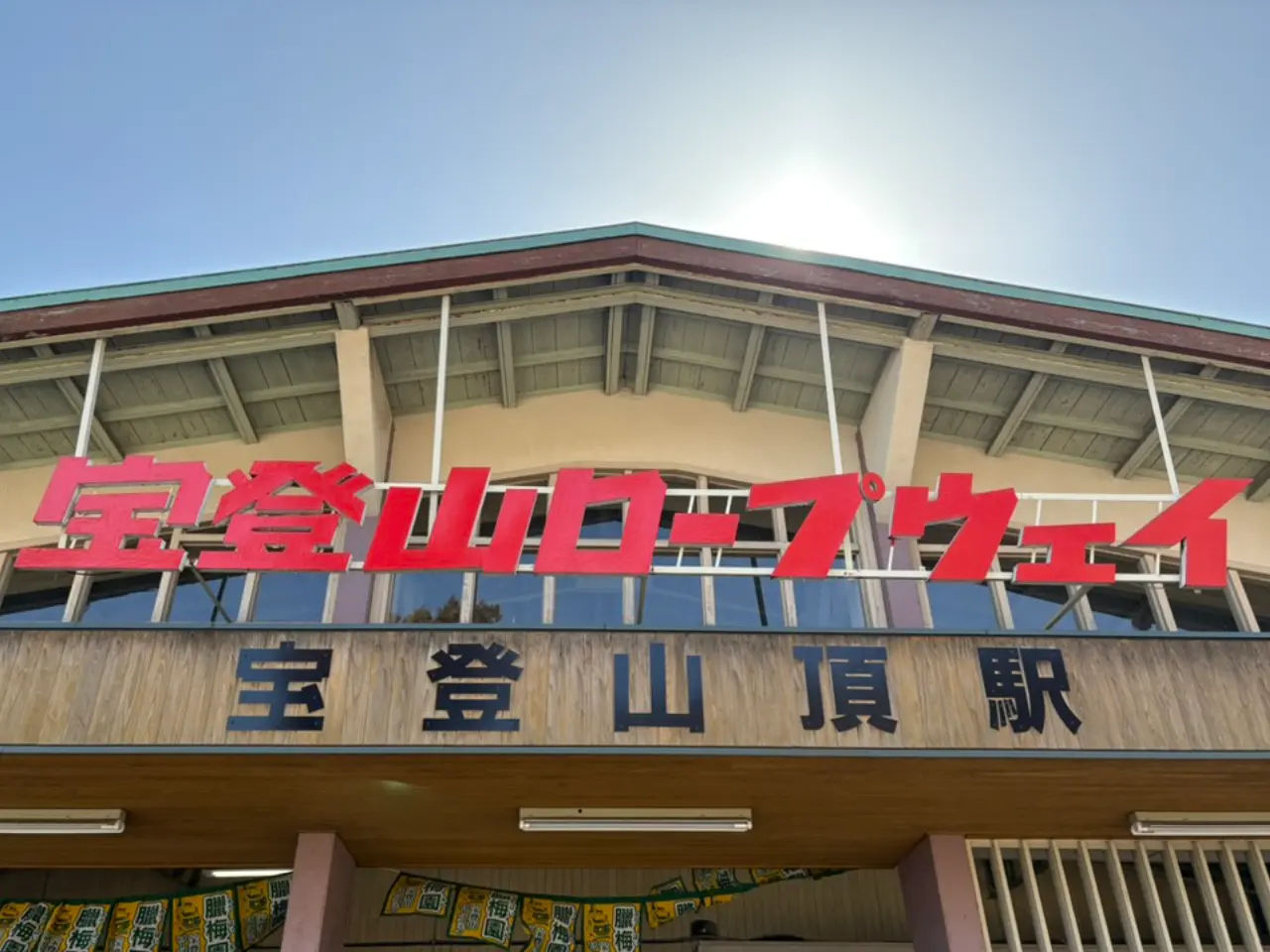 宝登山ロープウェイの看板