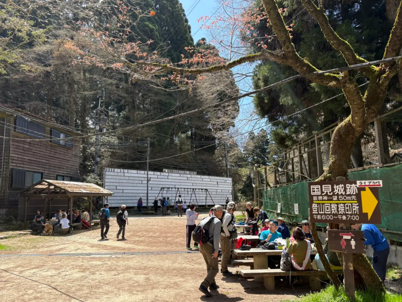 山頂手前の広場